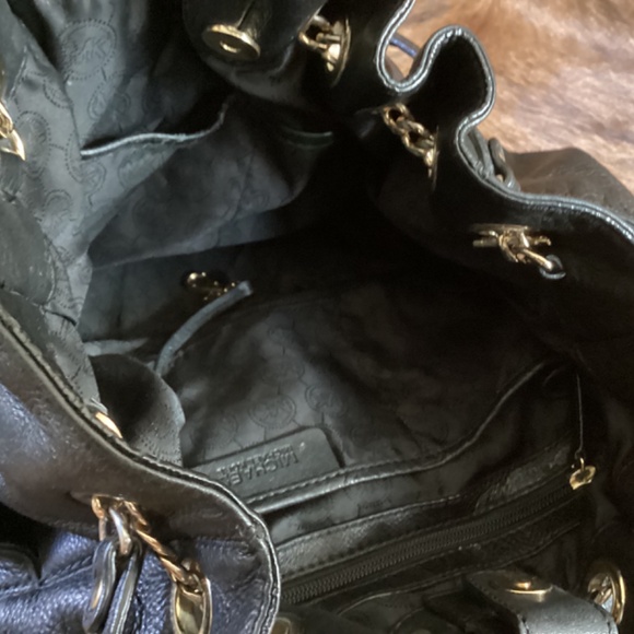 Michael Kors Black Pebbled Leather Slouch Gather Shoulder Handbag - Picture 9 of 10